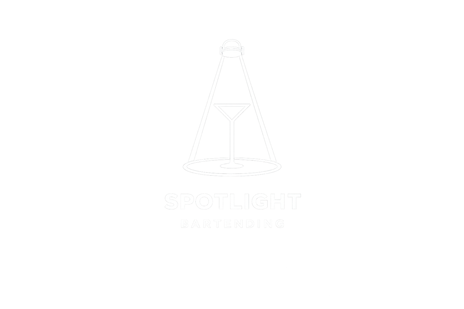 White Spotlight Bartending Transparent Logo